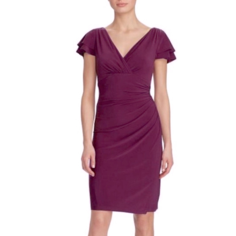 Ralph Lauren Rouched Midi Dress